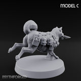 Trench Combat Dog C Miniature for Dungeons and Dragons, Pathfinder or other TTRPGs