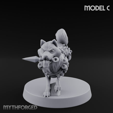 Trench Combat Dog C Miniature for Dungeons and Dragons, Pathfinder or other TTRPGs