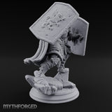 Double Shielded Orc Gladiator Miniature for Dungeons and Dragons, Pathfinder or other TTRPGs