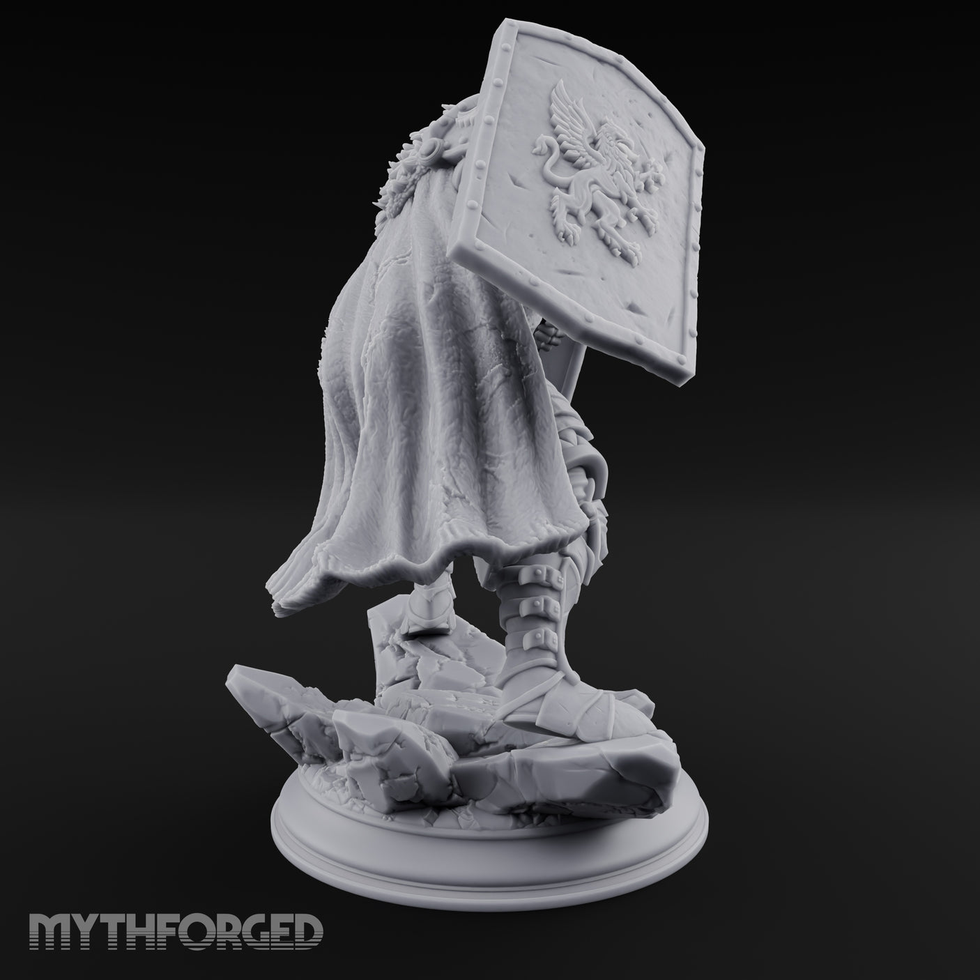 Double Shielded Orc Gladiator Miniature for Dungeons and Dragons, Pathfinder or other TTRPGs