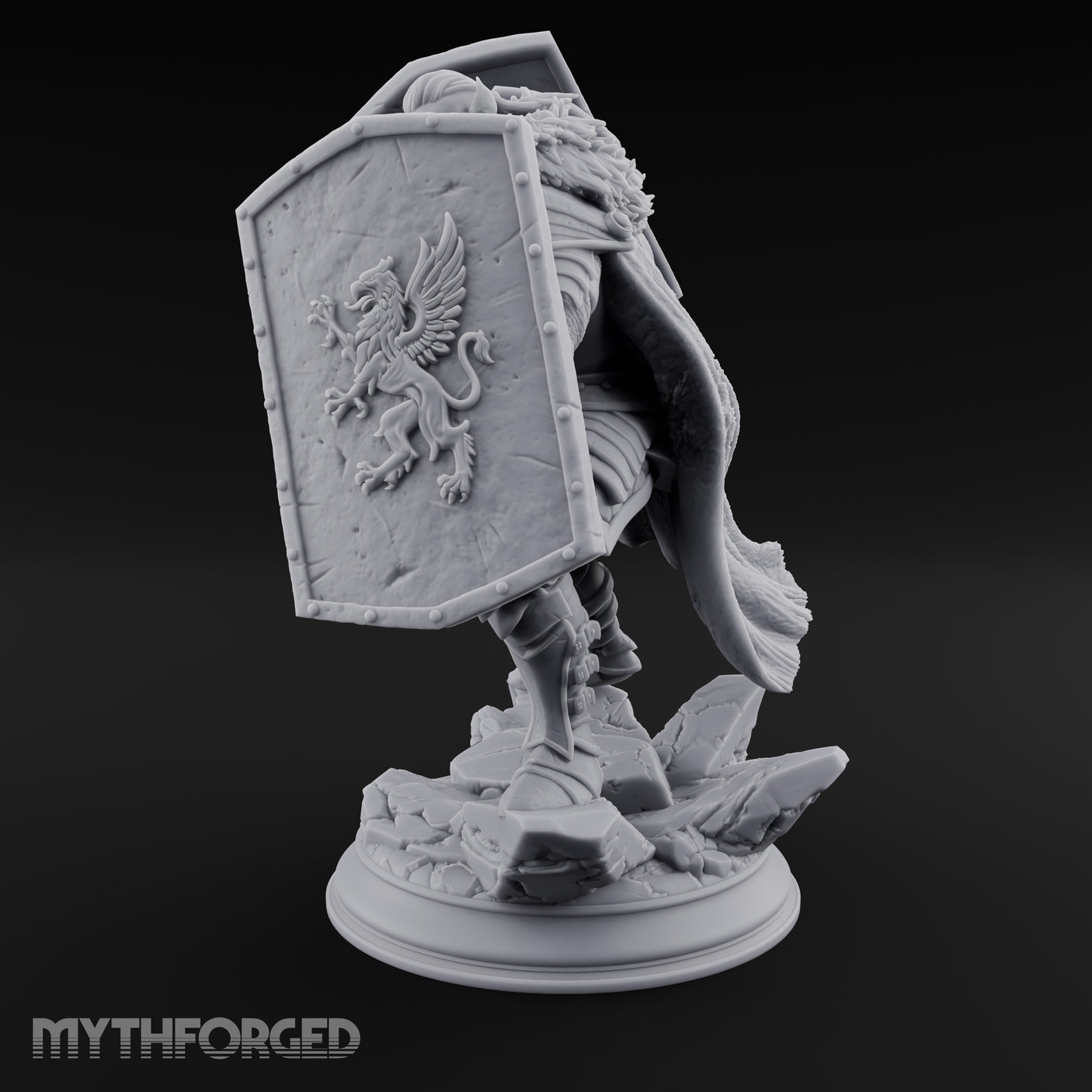 Double Shielded Orc Gladiator Miniature for Dungeons and Dragons, Pathfinder or other TTRPGs