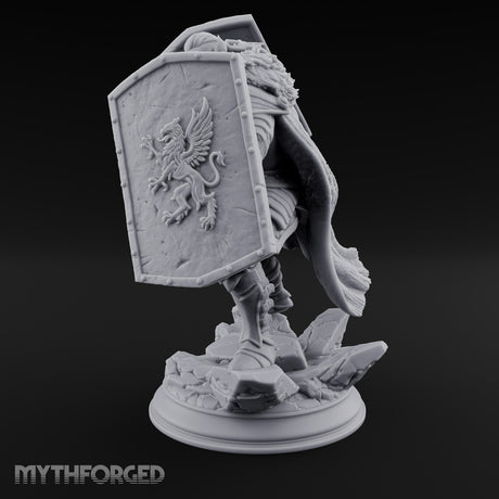 Double Shielded Orc Gladiator Miniature for Dungeons and Dragons, Pathfinder or other TTRPGs