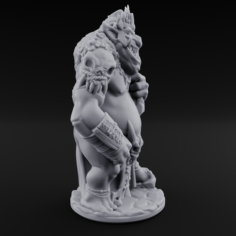 Belly Out Bossing Troll Tribe Chief Miniature for Dungeons and Dragons, Pathfinder or other TTRPGs