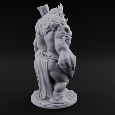 Belly Out Bossing Troll Tribe Chief Miniature for Dungeons and Dragons, Pathfinder or other TTRPGs