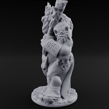 Belly Out Bossing Troll Tribe Chief Miniature for Dungeons and Dragons, Pathfinder or other TTRPGs
