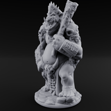 Belly Out Bossing Troll Tribe Chief Miniature for Dungeons and Dragons, Pathfinder or other TTRPGs