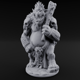 Belly Out Bossing Troll Tribe Chief Miniature for Dungeons and Dragons, Pathfinder or other TTRPGs