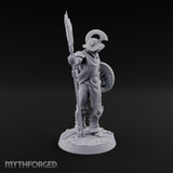 Trident Shield Clashing Human Gladiator Model A Miniature for Dungeons and Dragons, Pathfinder or other TTRPGs