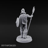 Trident Shield Clashing Human Gladiator Model A Miniature for Dungeons and Dragons, Pathfinder or other TTRPGs