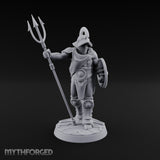 Trident Shield Clashing Human Gladiator Model A Miniature for Dungeons and Dragons, Pathfinder or other TTRPGs
