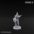 Trident Shield Clashing Human Gladiator Model B Miniature for Dungeons and Dragons, Pathfinder or other TTRPGs