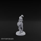 Trident Shield Clashing Human Gladiator Model B Miniature for Dungeons and Dragons, Pathfinder or other TTRPGs