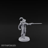 Trident Shield Clashing Human Gladiator Model B Miniature for Dungeons and Dragons, Pathfinder or other TTRPGs