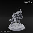 Trident Shield Clashing Human Gladiator Model C Miniature for Dungeons and Dragons, Pathfinder or other TTRPGs