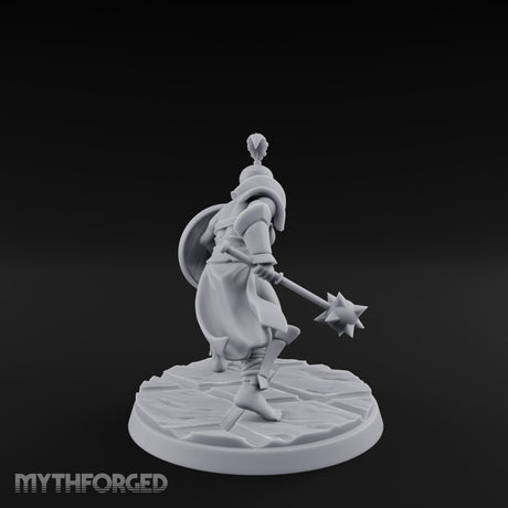 Trident Shield Clashing Human Gladiator Model C Miniature for Dungeons and Dragons, Pathfinder or other TTRPGs