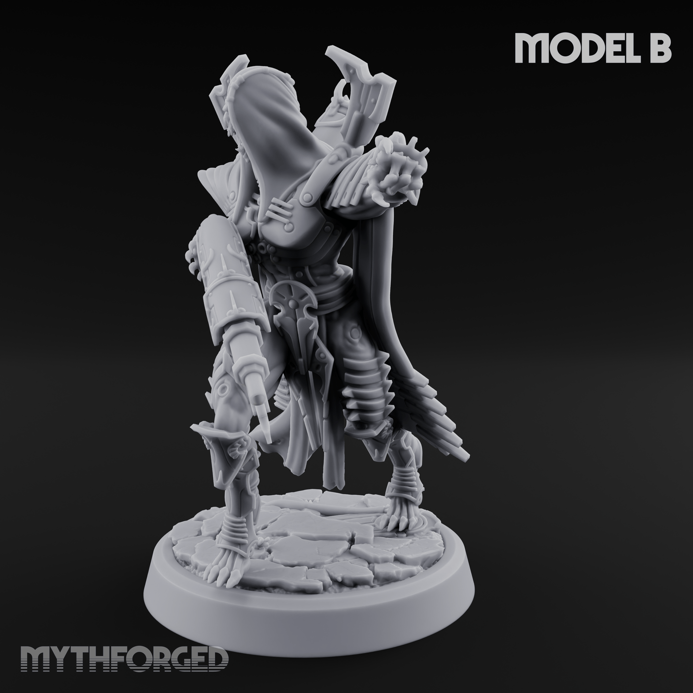 Weapons Bristling Elite Corpse Fleet Infantry Miniature for Dungeons and Dragons, Pathfinder or other TTRPGs