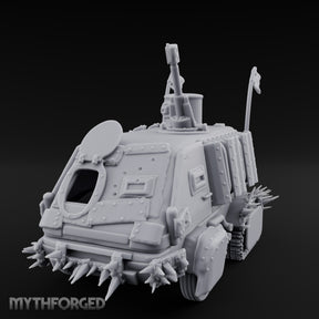 Turret-Mounted Spike-Rammed Wasteland Battle Truck Miniature for Dungeons and Dragons, Pathfinder or other TTRPGs