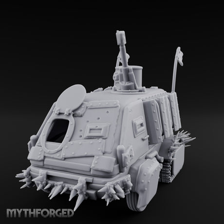 Turret-Mounted Spike-Rammed Wasteland Battle Truck Miniature for Dungeons and Dragons, Pathfinder or other TTRPGs