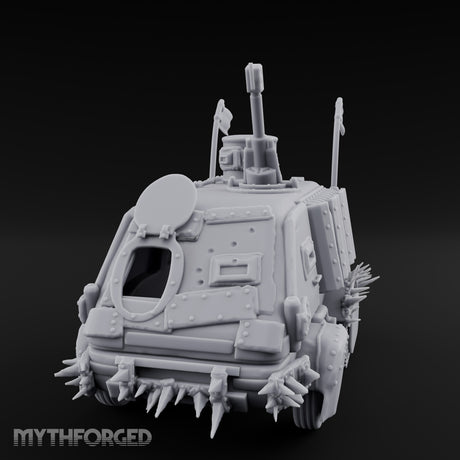 Turret-Mounted Spike-Rammed Wasteland Battle Truck Miniature for Dungeons and Dragons, Pathfinder or other TTRPGs
