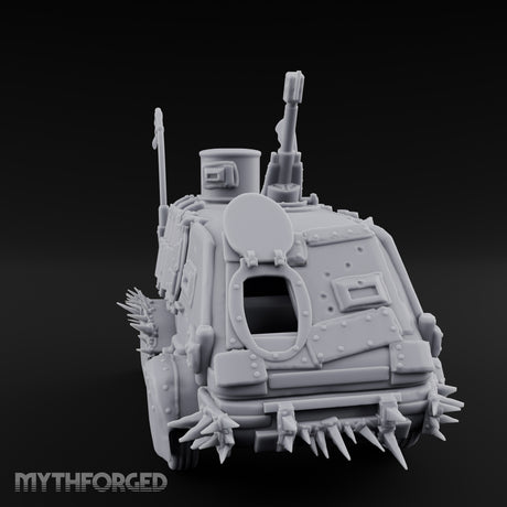Turret-Mounted Spike-Rammed Wasteland Battle Truck Miniature for Dungeons and Dragons, Pathfinder or other TTRPGs