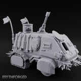 Turret-Mounted Spike-Rammed Wasteland Battle Truck Miniature for Dungeons and Dragons, Pathfinder or other TTRPGs
