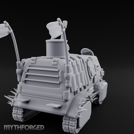 Turret-Mounted Spike-Rammed Wasteland Battle Truck Miniature for Dungeons and Dragons, Pathfinder or other TTRPGs