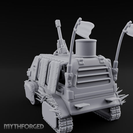 Turret-Mounted Spike-Rammed Wasteland Battle Truck Miniature for Dungeons and Dragons, Pathfinder or other TTRPGs