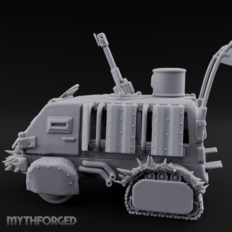 Turret-Mounted Spike-Rammed Wasteland Battle Truck Miniature for Dungeons and Dragons, Pathfinder or other TTRPGs