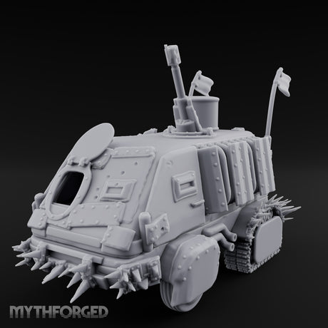 Turret-Mounted Spike-Rammed Wasteland Battle Truck Miniature for Dungeons and Dragons, Pathfinder or other TTRPGs