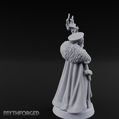 Frost Conjuring Winter Tsarina Miniature for Dungeons and Dragons, Pathfinder or other TTRPGs