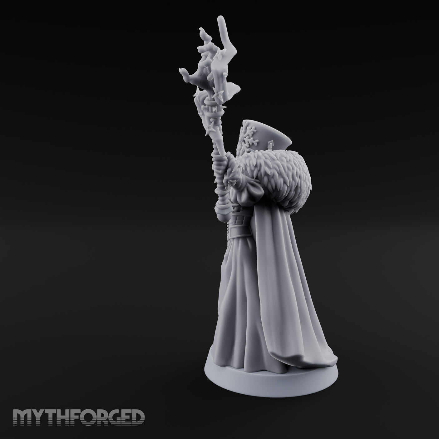 Frost Conjuring Winter Tsarina Miniature for Dungeons and Dragons, Pathfinder or other TTRPGs