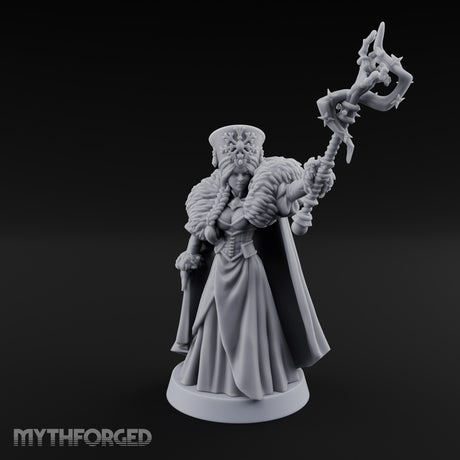 Frost Conjuring Winter Tsarina Miniature for Dungeons and Dragons, Pathfinder or other TTRPGs