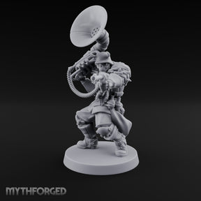 Tuba Blasting Crouching Skeleton Trooper Musician