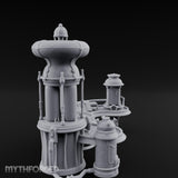 Tube-Connected Pressure-Domed Alchemist Workshop Console Miniature for Dungeons and Dragons, Pathfinder or other TTRPGs