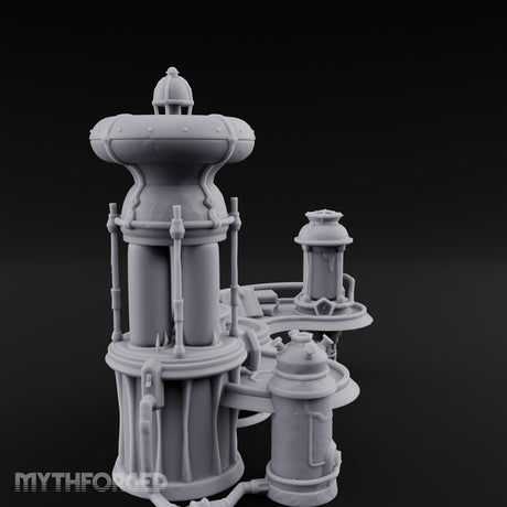 Tube-Connected Pressure-Domed Alchemist Workshop Console Miniature for Dungeons and Dragons, Pathfinder or other TTRPGs