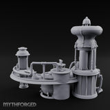 Tube-Connected Pressure-Domed Alchemist Workshop Console Miniature for Dungeons and Dragons, Pathfinder or other TTRPGs