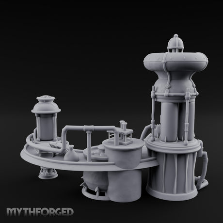 Tube-Connected Pressure-Domed Alchemist Workshop Console Miniature for Dungeons and Dragons, Pathfinder or other TTRPGs
