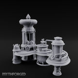 Tube-Connected Pressure-Domed Alchemist Workshop Console Miniature for Dungeons and Dragons, Pathfinder or other TTRPGs