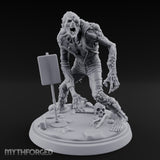 Tumour Covered Lurching Zombie Mutant Miniature for Dungeons and Dragons, Pathfinder or other TTRPGs