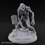 Tumour Covered Lurching Zombie Mutant Miniature for Dungeons and Dragons, Pathfinder or other TTRPGs
