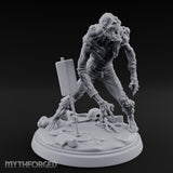 Tumour Covered Lurching Zombie Mutant Miniature for Dungeons and Dragons, Pathfinder or other TTRPGs