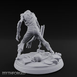 Tumour Covered Lurching Zombie Mutant Miniature for Dungeons and Dragons, Pathfinder or other TTRPGs