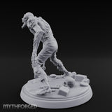 Tumour Covered Lurching Zombie Mutant Miniature for Dungeons and Dragons, Pathfinder or other TTRPGs