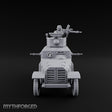 Turret Gunning Armoured Scout Car Miniature for Dungeons and Dragons, Pathfinder or other TTRPGs