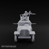 Turret Gunning Armoured Scout Car Miniature for Dungeons and Dragons, Pathfinder or other TTRPGs