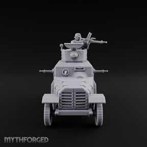 Turret Gunning Armoured Scout Car Miniature for Dungeons and Dragons, Pathfinder or other TTRPGs
