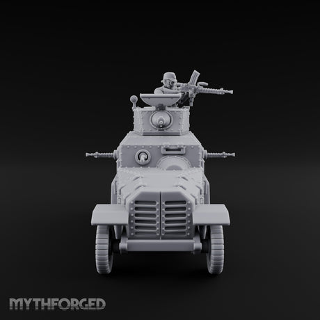 Turret Gunning Armoured Scout Car Miniature for Dungeons and Dragons, Pathfinder or other TTRPGs