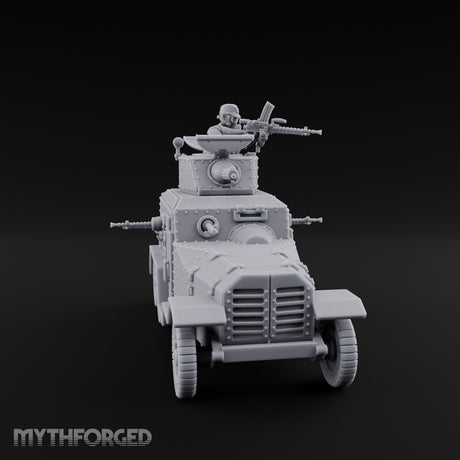 Turret Gunning Armoured Scout Car Miniature for Dungeons and Dragons, Pathfinder or other TTRPGs