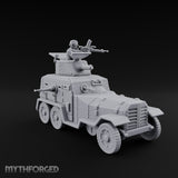 Turret Gunning Armoured Scout Car Miniature for Dungeons and Dragons, Pathfinder or other TTRPGs