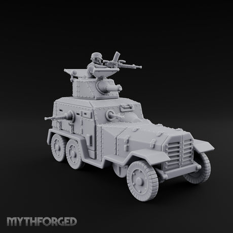 Turret Gunning Armoured Scout Car Miniature for Dungeons and Dragons, Pathfinder or other TTRPGs